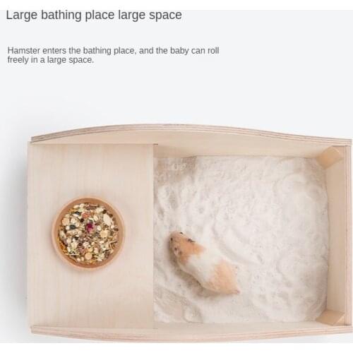 Natural Wood Hamster Sand Basin Small Pet Golden Bear Dwarf Rat Chipmunk Small Pet Wooden Sand Basin Small Pet Accessories
