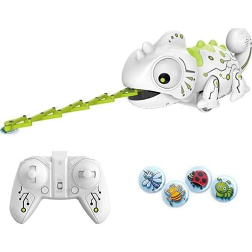 Robot Dinosaur Toys Chameleon Pet Hungry Lizard Changeable Light Remote Control Electronic Model Animal Intelligent Robot Toys