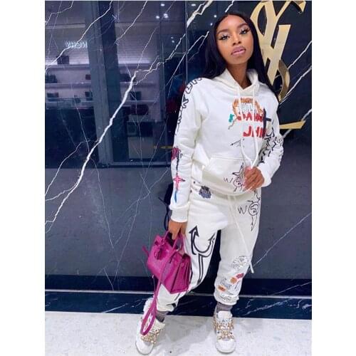 Female Autumn Winter Sweatshirt Sets Sportswear Suits For Woman Womens Tracksuit 2 Piece Set Pullover Hoodie+Pants Sports Suit