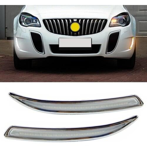 LED DRL Daytime Running Light Fog Light Lamp w/Turn Signal Fit for Buick Regal GS Opel Insignia OPC 2008-2014 2015 2016 2017