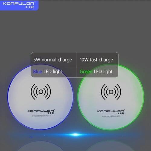 10W Wireless Charger For iPhone 12 11 Pro Xs Max X Xr беспроводная зарадк Fast Wireless Charging Pad For Samsung S20 Xiaomi mi 9
