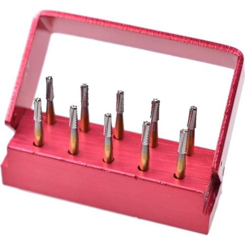 10pcs/box Dental Broken crown needle for break crown Endodontic Silver Gold Plated Handle 1957# 1958
