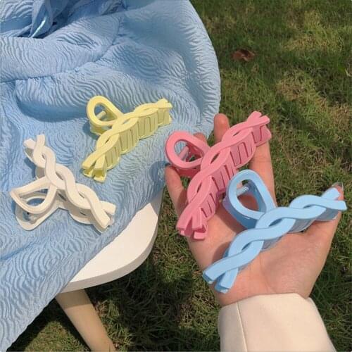 1PC Korean Solid Large Hair Claws Elegant Matte Hairpins Barrette Crab Hair Clips Headwear for Women Hair Accessories Girls 2021