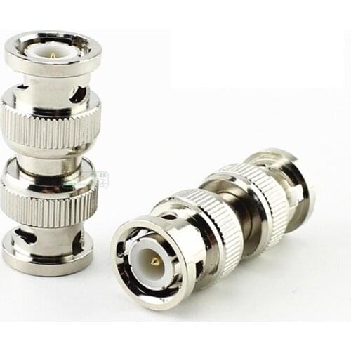 1Pcs RF adapter BNC-JJ dual-pass BNC male to BNC male walkie-talkie converter pure copper gold-plated 50 ohms