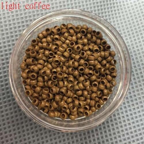 1000pcs Nano Cooper Micro Loop Ring Beads Tipped Pre Human Hair Extension Tool 2.5x1.5x1.6cm Hand Tool Set