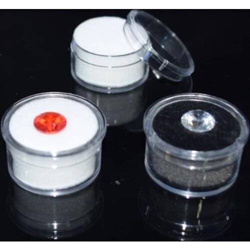 1800pcs small round Empty Jewelry box sponge insert Nail decoration packing boxes container Jar