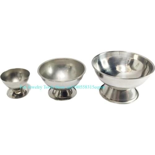 3 PCs Alum Cup Bowl Jewelry Gold Silver Cleaning Removing Borax