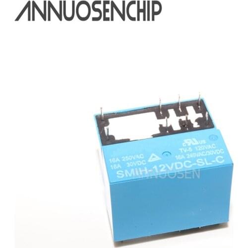 5PCS SMIH-05VDC-SL-C SMIH-12VDC-SL-C SMIH-24VDC-SL-C 05 12 24 V Relays 250V 16A 8PIN A group of normally open