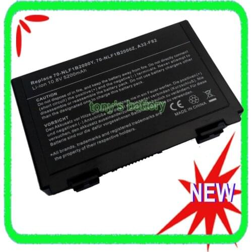 6 Cell A32-F82 A32- F52 Laptop battery for ASUS K40 K40E K40IJ K40IN K50 K51 K61 K70 P50 P81 X5D L0690L6
