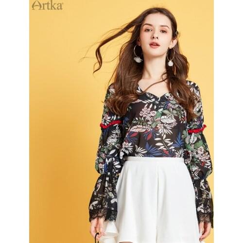 Artka Black Blouses