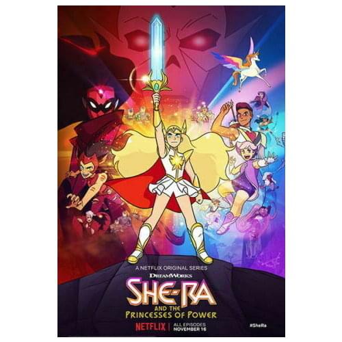 B086 SheRa New Netflix TV Show Cartoon Silk Cloth Poster Art Bedroom Decoration