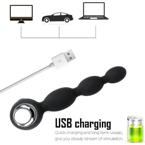 Wireless Remote Control Anal Beads Vibrator 9 Frequencies Vibration Male Masturbator Prostate Massage Anal Plug Vibrator