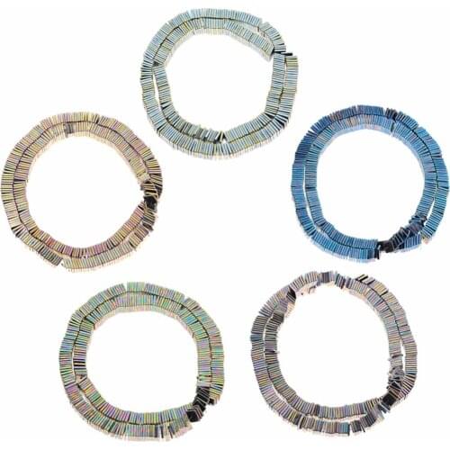 AAA Natural Stone Hematite Beads Bright Square shape Plated beads 2/3/4/6mm for DIY Necklace Bracelet Jewelry Making Accessories