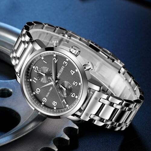 Relogio Masculino New Fashion Watch Men MEGIR Top Brand Sport Watches Mens Waterproof Quartz Clock Casual Military WristWatches