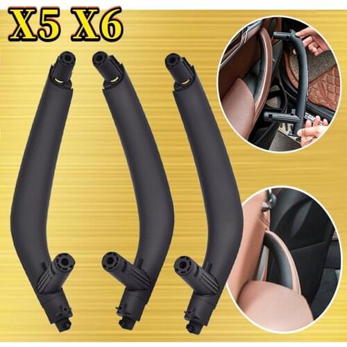 Black/Beige Upgraded Interior Door Inside ABS Pull Handle Replacement For BMW X5 X6 F15 F16 2014-2018