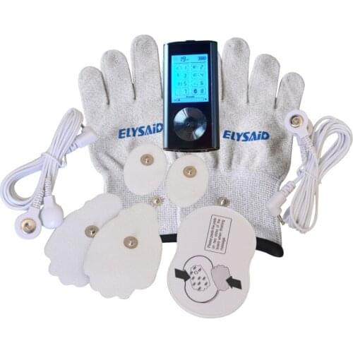 Dual Channel Full Body Massage And Relaxation Machine Tens/EMS Fitness Device Electrical Stimulator With Conductive Glove
