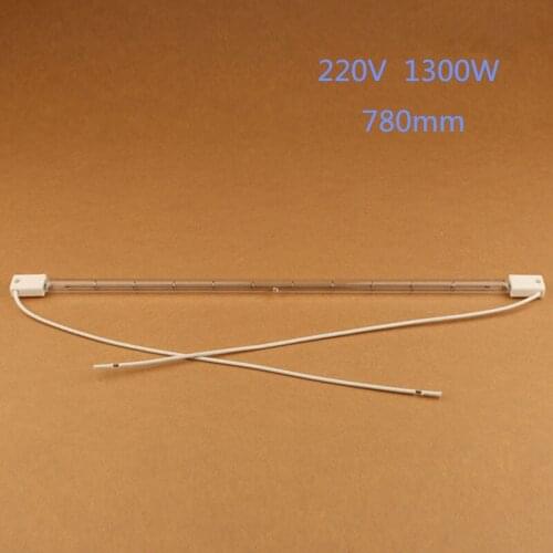 Infrared heating tube, IR light, transparent quartz pipe,vacuum halogen element 780mm 220V 1300W
