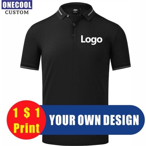 Fashion New Style Custom Polo Shirt Logo 7 Color Casual Printed Text Logo Picture Embroidery Clothing ONECOOL 2021