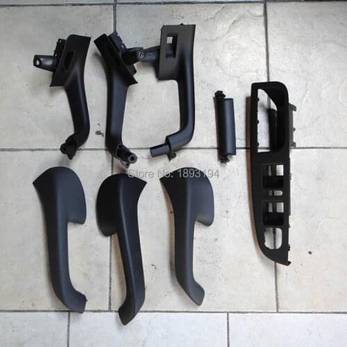 Car Style Satin Black Interior Door Grab Handle Cover Trim Switch Bezel For VW / GOLF /JETTA /MK5 /GTI