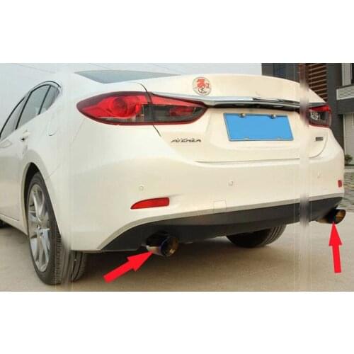 2 PCS Chrome Stainless Steel Exhaust Tip for Mazda 6 ATENZA 2014