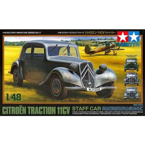 Original Plastic Tamiya Assembly Model 1/48 Citroen 11CV Commander Car 32517 Toy