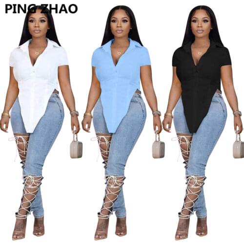 PING ZHAO Short Blouses