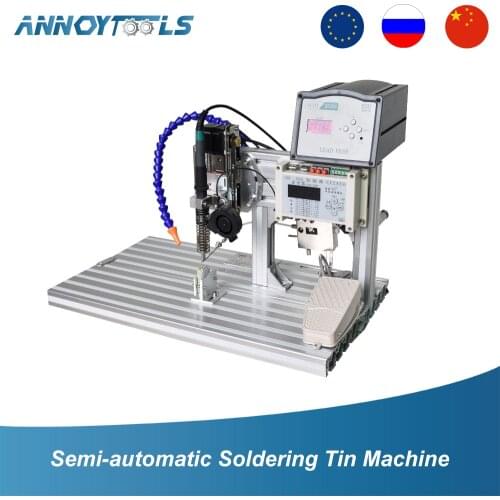 DIY Semi-automatic Soldering tin machine Tin solder USB data power cable aviation plug welding machine DC switch PCB spot welder