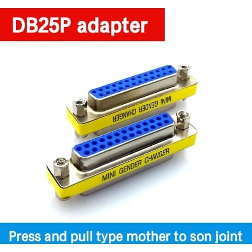 1Unites D-SUB DB25 Serial Cable Extended Adapter 25 Pin DB25 FeMale to FeMale F/F minitype Changer Connector