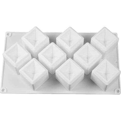 9 Cavity Cube Square Shape Silicone Mold for Cake Decorating Tools DIY Dessert Cake Moulds for Kitchen Baking Tool