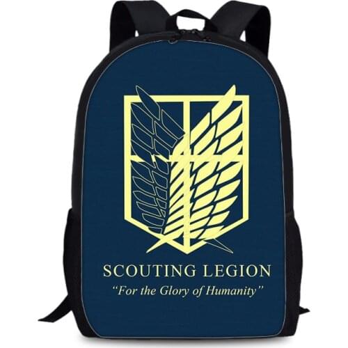 Hot Attack On Titan Bag Japan Anime Printing Backpacks For Teenagers School Student Bag Fans Best Collection Souvenirs Mochilas