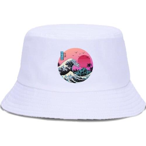 Japan Anime Fishing Hat Foldable Street Fishermans Hats Sunscreen Hip Hop Bucket Cap Women Casual Beach Sun Caps