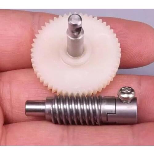 1Set Plastic Worm Reduction Gear Set Metal Wheel Speed Reducer Gearset For DIY Accessory