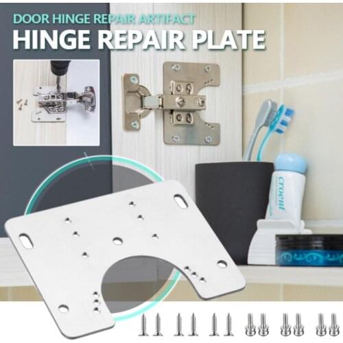 1pc Hinge Repair Plate for Cabinet Furniture Drawer Window Stainless Steel Table Plates scharnier Door Hinger Accessories