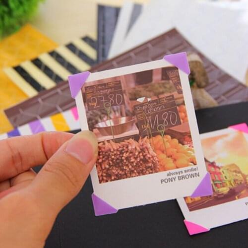 102 pcs /1 set DIY lace Solid color opaque Corner Paper Stickers for Photo Albums Frame Decoration Scrapbooking wholesale