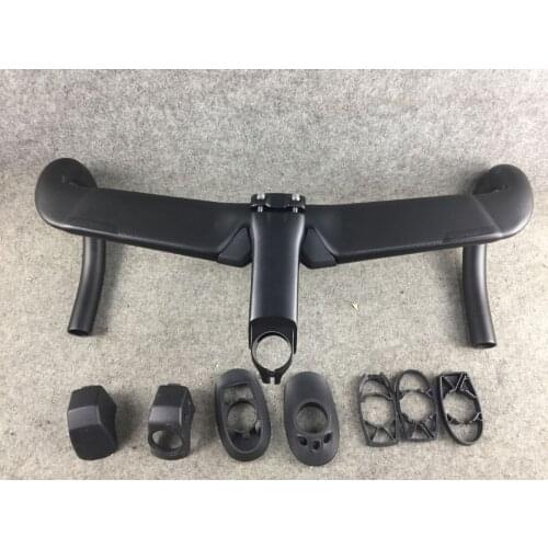 2021 New Carbon Handlebar Ultralight Road Bike Handlebar With Headset Spacers Aluminum Alloy Stem