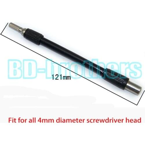 4mm x 120mm Universal Hexagonal Flexional Hose Soft Screwdriver Bar 100pcs/lot