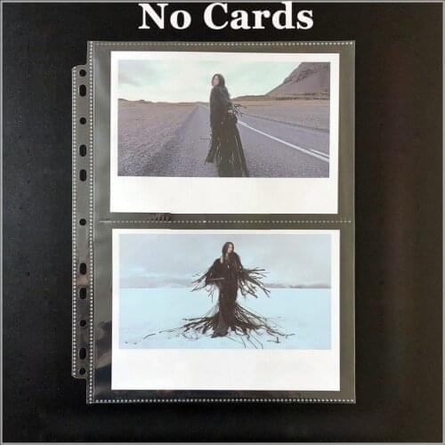 50pages/lot 2 pocket A6 soft Photo Album cards page for post cards currency collection board game cards large size big star card