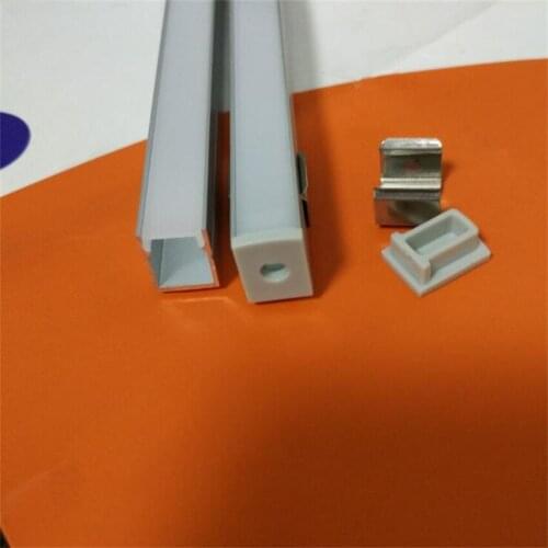 Free shipping high quality aluminum channel with milky cover and end caps and clips for led bar light