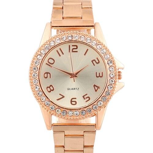 Zegarki New fashion Luxury brands KANIMA Rhinestone women watch Rose Gold Stainless Steel Lady digital Quartz Watches relojes