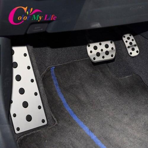Color My Life Anti-Slip AT Pad Fuel Gas Brake Footrest Pedal Cover for Toyota C-HR CHR 2016 - 2020 Accessories Stainless Steel