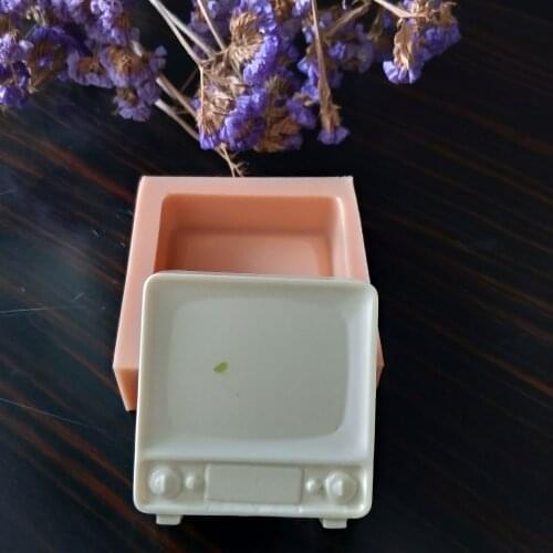 Fondant Mould TV Soap Molds Silicone Mold Gypsum Chocolate Candle Mold Television Clay Resin QT0195 PRZY Silicone Eco-friendly