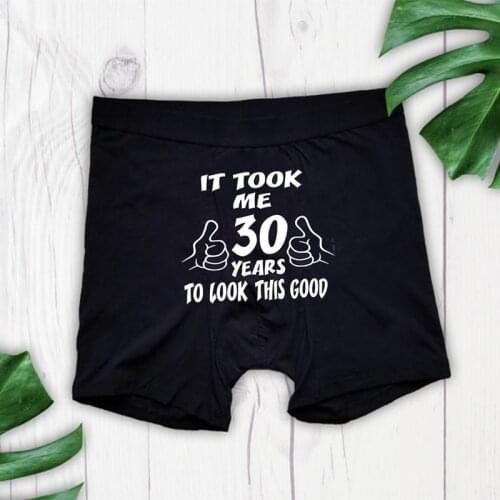 Men Boxer Briefs friend boyfriend Husband hubby fiancé brother Thirty 30 Years Old 30th Birthday party decoration present gift