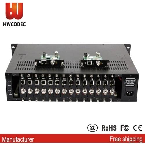 HWCODEC H2180-HP Free Shipping MPEG-4 H.264 Encoder 16 Canales SDI IPTV RTSP RTMP Video Encoder IP Encoder for Live Broadcast