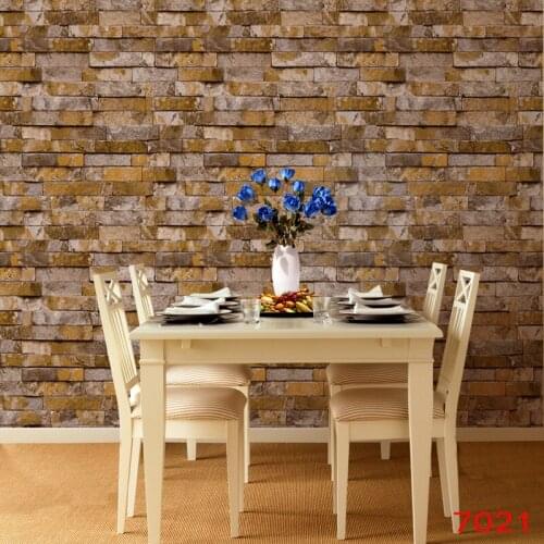 Culture Stone 3D Rock Brick Wallpaper Waterproof Background for Living Room PVC Wall Paper Roll Stereoscopic Look Wallcoverings