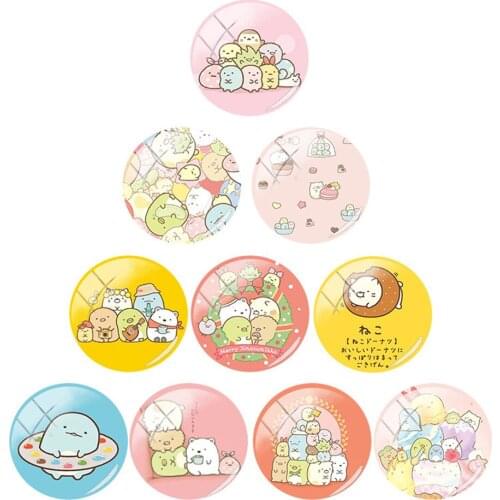 50pcs Mix Round Glass Cabochon Kawaii Japan Cartoon Animals Flatback Glass Cabochon for Little Girl Hair Bow Centers Accessories