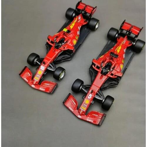 1:43 2020 F1 SF1000 Ferraris #5 #16 Simulation alloy super toy car model For with Steering wheel control front wheel