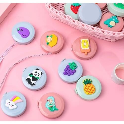 Cartoon 150cm/60" Tape Measures Portable Retractable Ruler Children Height Ruler Centimeter Inch Roll Sewing Tailor Tape Measure