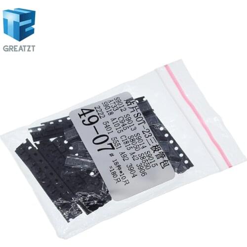 Transistor Assorted Kit (SOT-23) 18kinds*10pcs=180pcs 2N2222 S9013 S9014 S9015 S9018 S8050 S8550 5551 5401 2N3904 2N3906 C1815