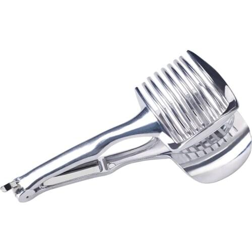Stainless Steel Lemon Slicer Tomato Cutter Tool Shreadders Fruit Potato Cutting Holder Slice Cooking Tools Kitchen Accessories