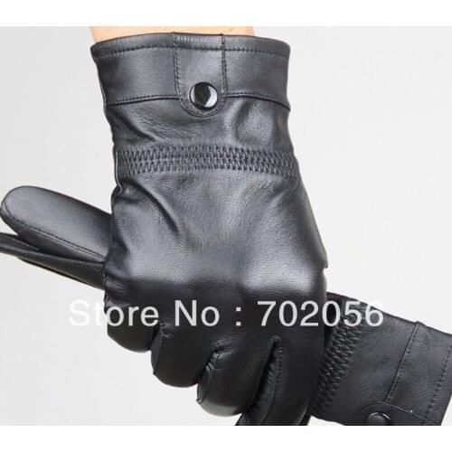 Just arrival Mens real Leather gloves leather GLOVE gift accessory high quality 12pair/lot #3160